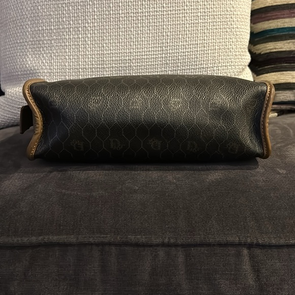 Auth Dior Clutch/Pouch Honeycomb In Web Canvas & Brown Leather 10x7 - Picture 5 of 14